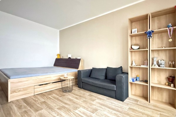 Pronájem bytu 1+1 s balkonem, Brno – Lesná, ul. Fillova