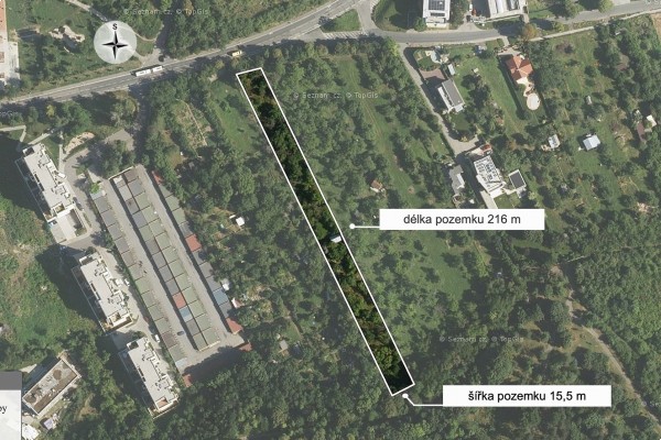 Stavební pozemek o celkové ploše 3.355 m2 na ulici Líšeňské v Brně - Židenice